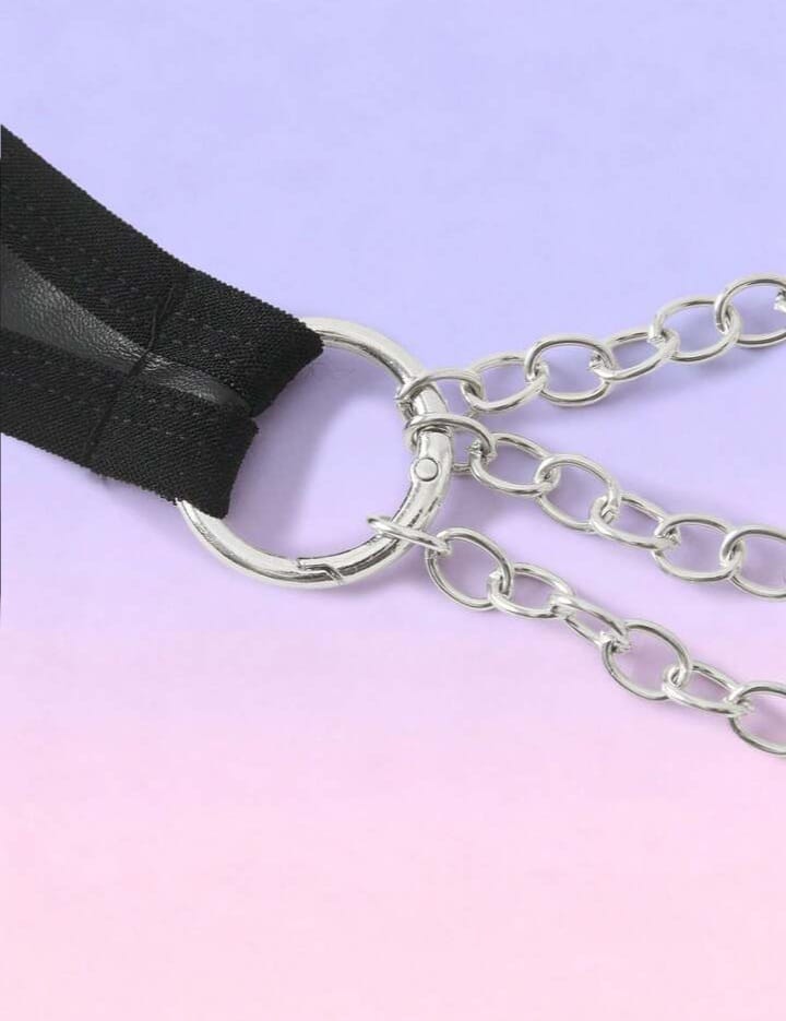 Midnight Chain Accent Thong